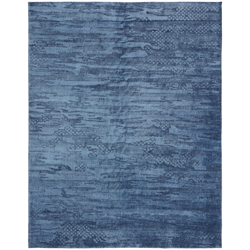 Handmade Blue Area Rug - 2' x 3' - Blue