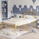 preview thumbnail 24 of 32, VECELO 2-Pack Twin Kids Beds with Hollow Headboard 37.2" Height Modern Bed Set of 2 Matching Minimalist Children's Bedroom