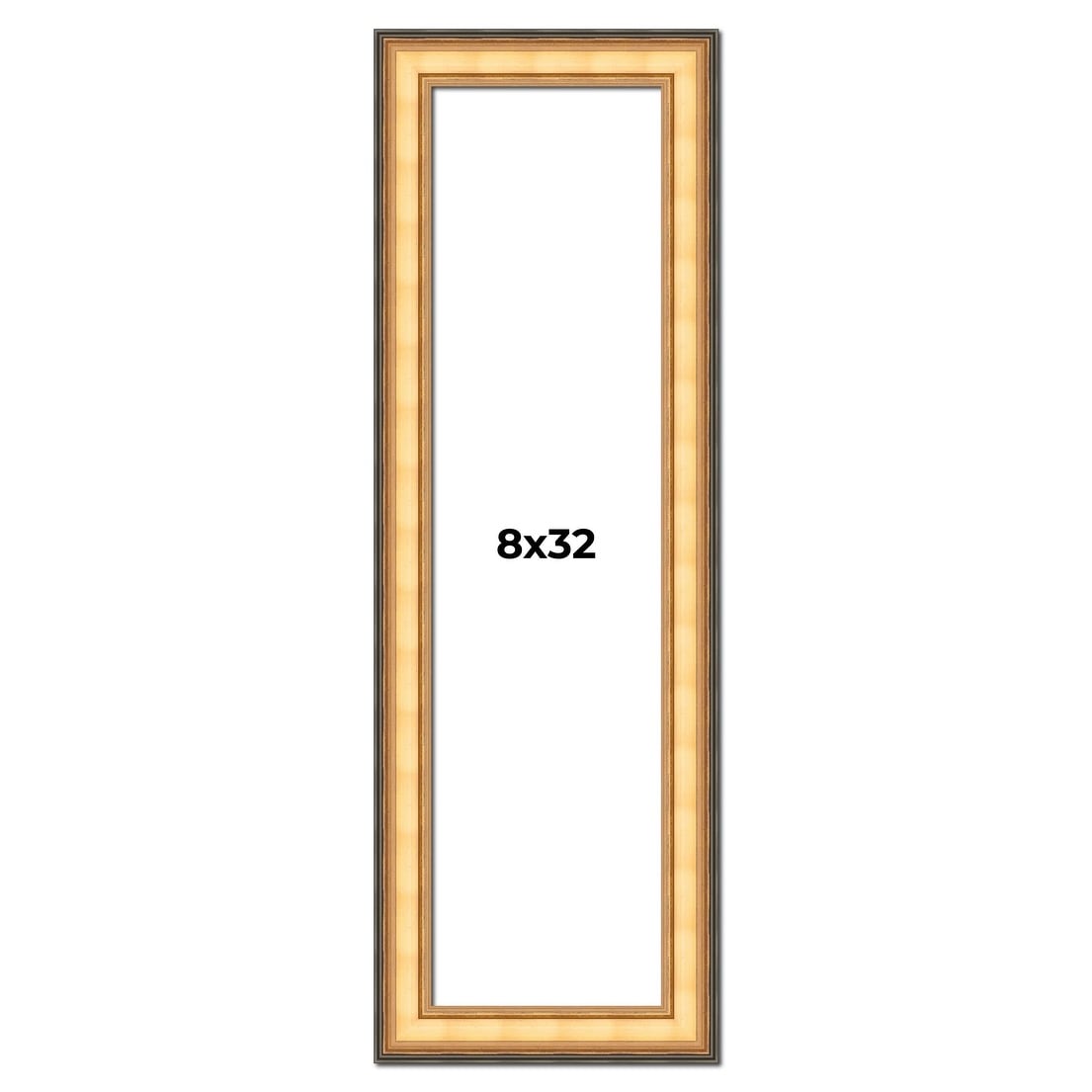 8x32 Frame Gold Plein Aire Solid Wood Picture Frame Width 2 Inches |