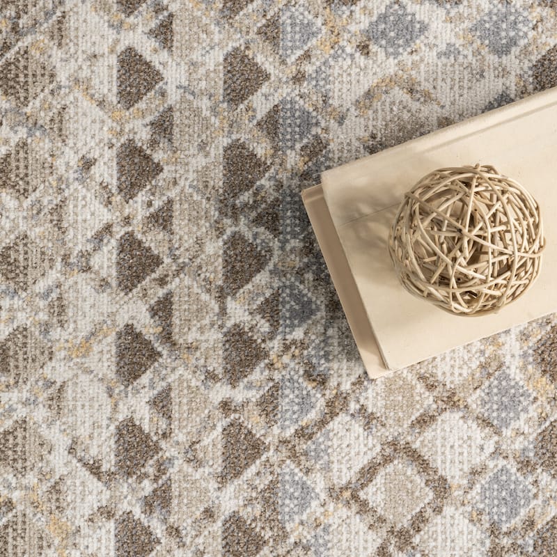 Nuloom Carley SpinClean Machine Washable Geometric Area Rug