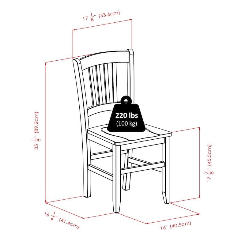 Shaye Dining Table with Slat-back Chairs