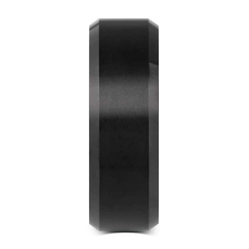Manly Bands THE BALLER Tungsten Black Plated 8mm Satin Band