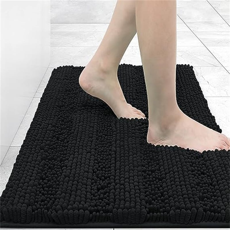 3pc Bathroom Rugs Sets 3 Piece, Velvet Foam Bath Mat - Non-Slip, Machine  Washable Bath Rugs-Dries Q