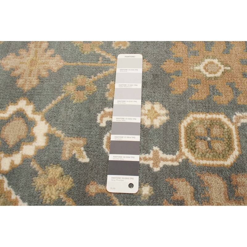 ECARPETGALLERY Hand-knotted Royal Oushak Dark Grey Wool Rug - 3'0 x 5'1