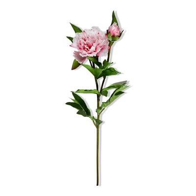 Peony Spray Artificial Flower Stems Pink 29.5 in Indoor Botanicals for Everyday Decor