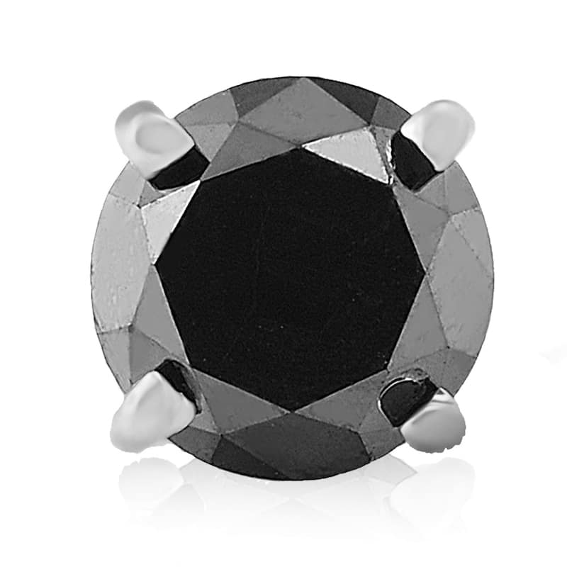 Bliss Diamond 2ct Black Diamond Single Stud White Gold (This is one earring not a pair)