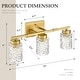preview thumbnail 17 of 15, 3-Light Vanity Light with Clear Geometric Glass