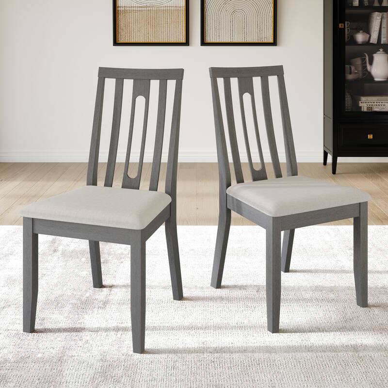 CraftPorch Contemporary Wooden Dining Chairs (Set of 2) - N/A
