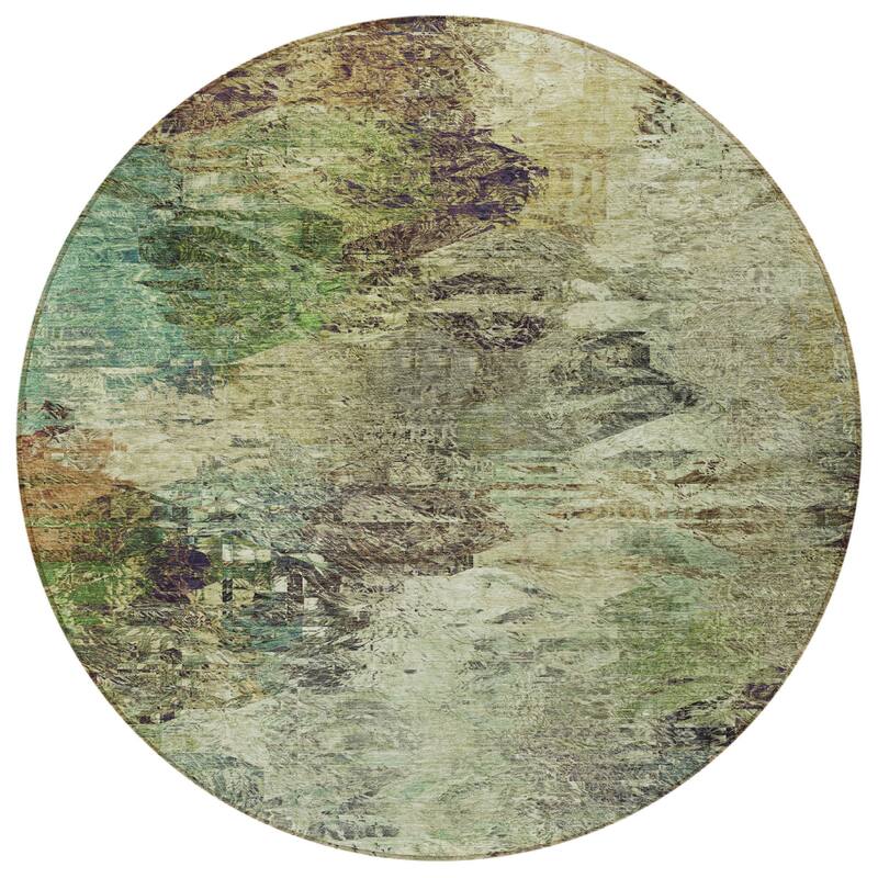 HomeRoots Abstract Transitional Rectangle Outdoor Rug