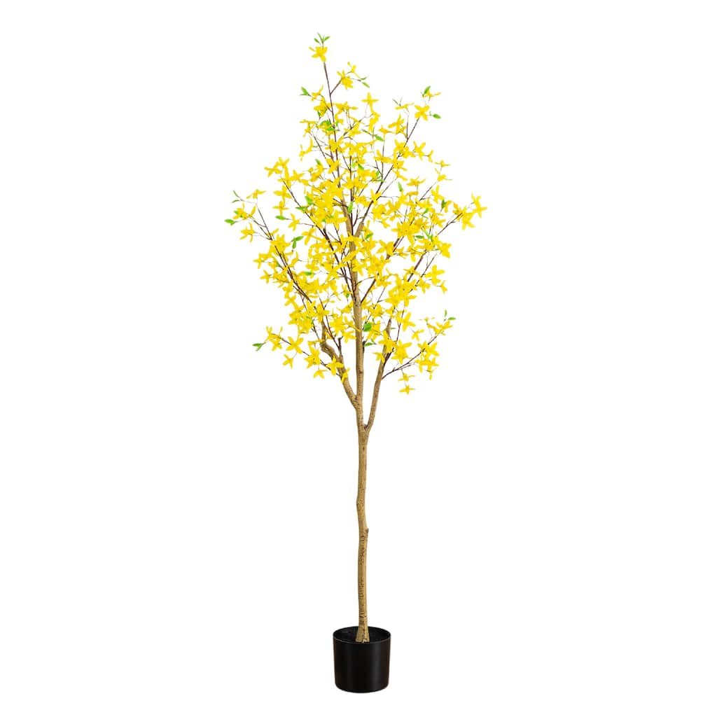 6-ft Artificial Forsythia Tree - Green