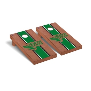 North Texas Mean Green Rosewood Cornhole Board Set