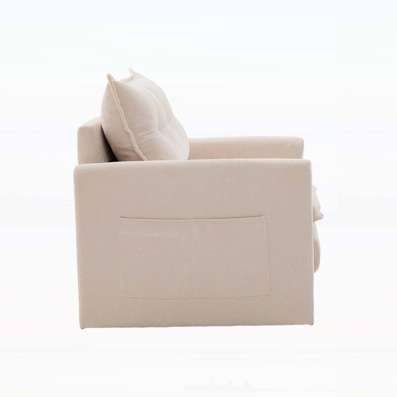 Modern Swivel Barrel Chair with Thick Padding,Metal Base,for Living Room and Bedroom