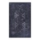 preview thumbnail 1 of 6, LOOM & LUXE 6X9 Black/Gray Washable Rug - 108" D x 72" W x 0.14" H