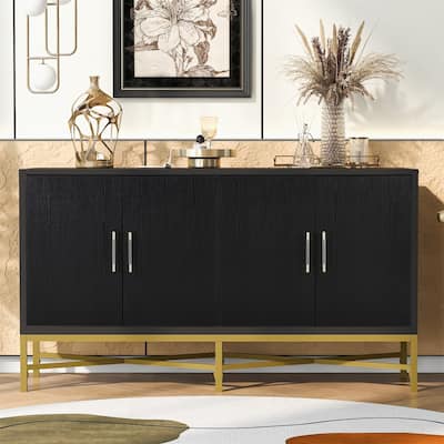 Four-Door Sideboard with Metal and Cross