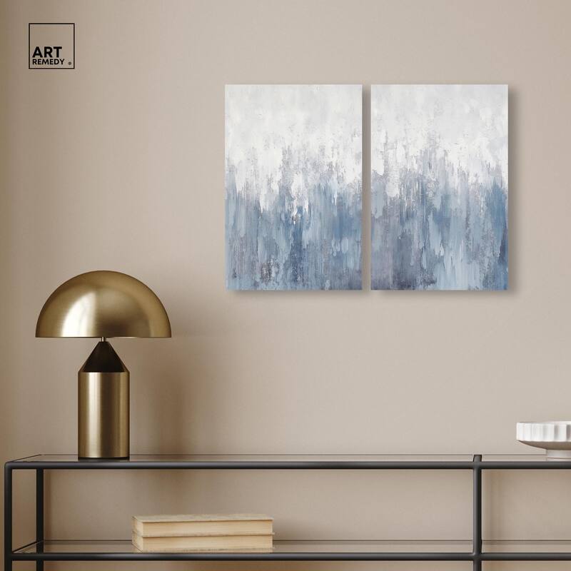 Frosted Glass Canvas Set of 2 by Art Remedy, Gallery Wrapped