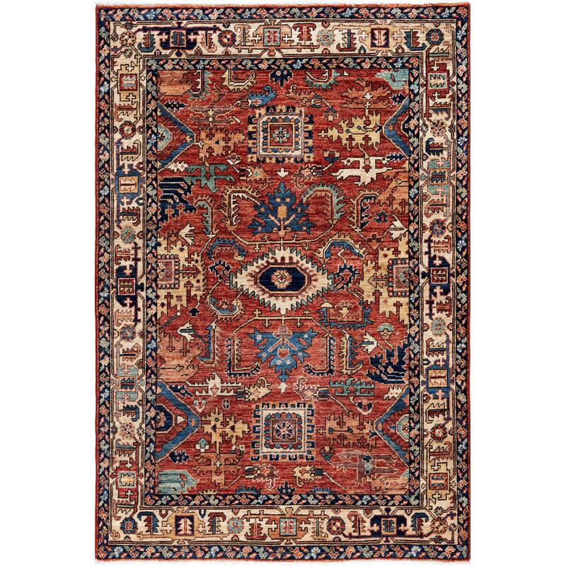 Serapi One-of-a-Kind Hand-Knotted Area Rug - Red - 4' 2" x 6' 3"