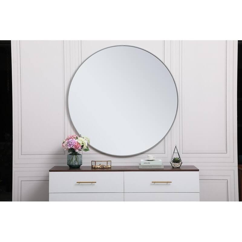 Carson Carrington Labbemala Metal Frame Round Mirror