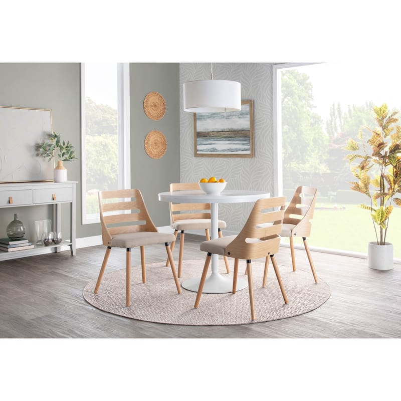 Carson Carrington Oglala Dining/Accent Chair with Tapered Wood Legs (Set of 2)