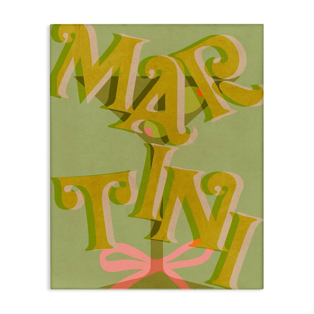 Stupell Classic Retro Martini Canvas Wall Art Design By Lil' Rue