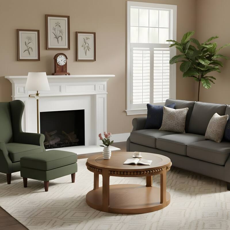 31.5 Inch Round Coffee Table for Living Room