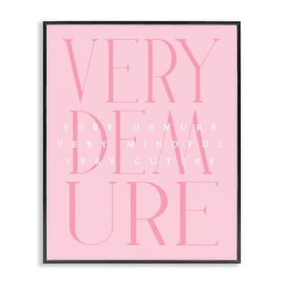 Stupell Elegant Pastel Very Demure Framed Giclee Art Design By Lil' Rue