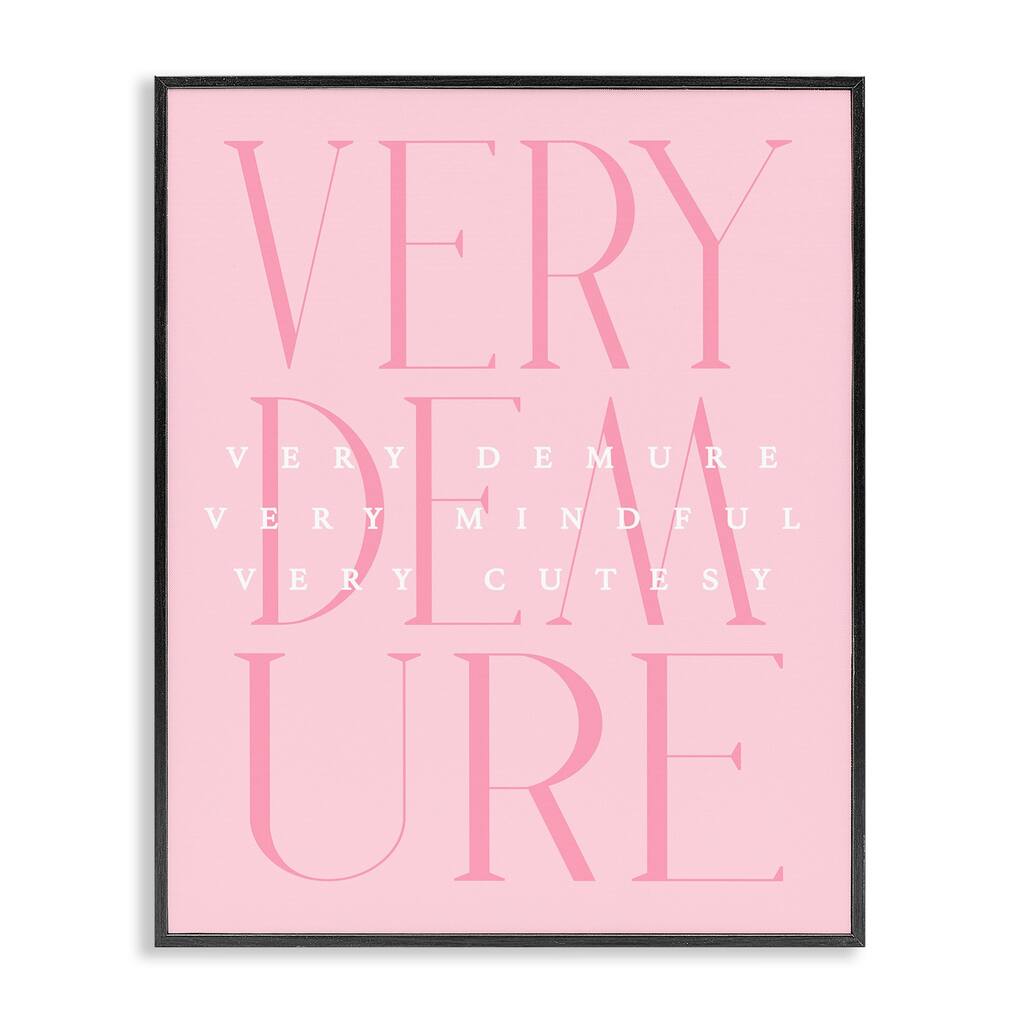 Stupell Elegant Pastel Very Demure Framed Giclee Art Design By Lil' Rue