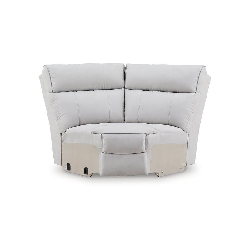 Signature Design by Ashley Grafton Pike Gray 6-Piece Reclining Sectional with Storage Console - 157" W x 144" D x 43" H