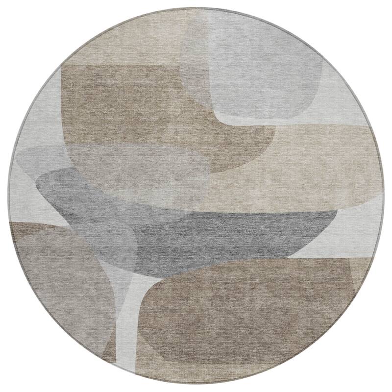 HomeRoots Abstract Transitional Rectangle Outdoor Rug