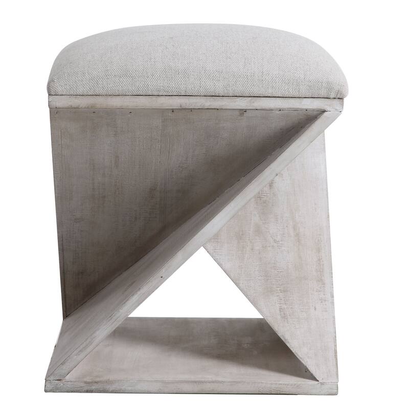 Uttermost Benue Grey Ottoman