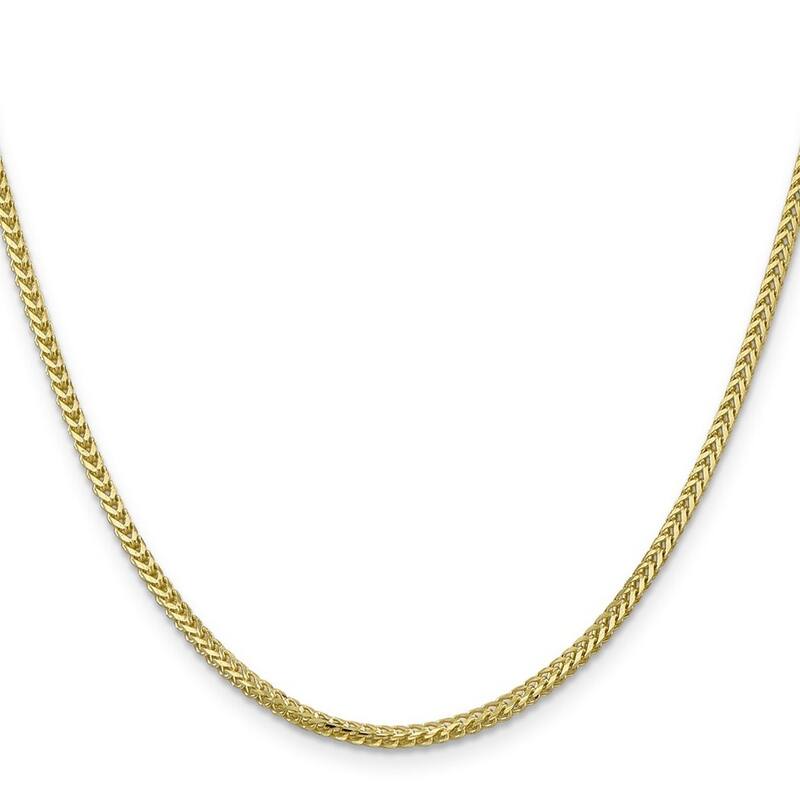 Curata 10k Yellow Gold 2.0mm Franco Chain Bracelet