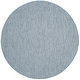 preview thumbnail 52 of 191, SAFAVIEH Courtyard Carolann Indoor/ Outdoor Waterproof Patio Backyard Rug 10' Round - Navy/Grey