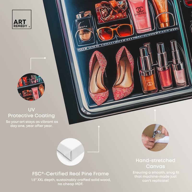 Fashion Vending Machine Canvas by Art Remedy, Gallery Wrapped