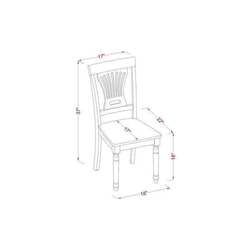 HomeStock 7-Piece Square Black and Cherry Finish Solid Wood Top Dining Table with 6 Slat Back Dining Chairs, Seats 6