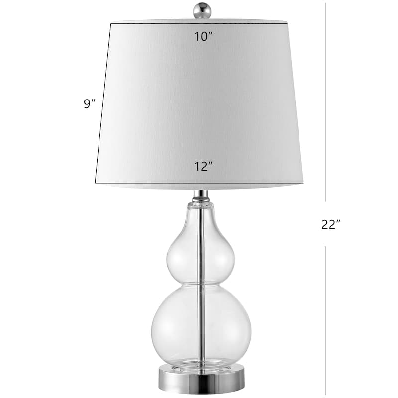 SAFAVIEH Lighting 22" Brisor Table Lamp (Set of 2) - 12" W x 12" L x 22" H