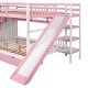 preview thumbnail 22 of 46, Castle Bunk Bed with Slide & Storage Stairs, Wooden Storage Bedframe