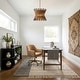 preview thumbnail 5 of 15, 16" Retro Brass Wood Hourglass 4-Light Chandelier Geometric Metal Adjustable Pendant Light for Foyer