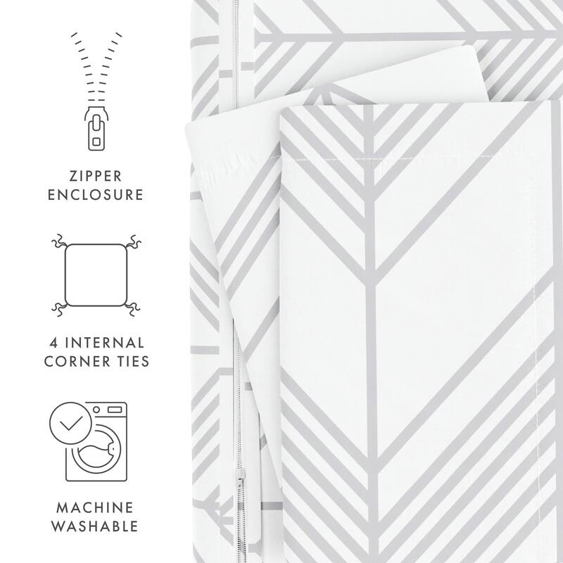 Becky Cameron Alps Chevron 3 Piece Duvet Cover Set