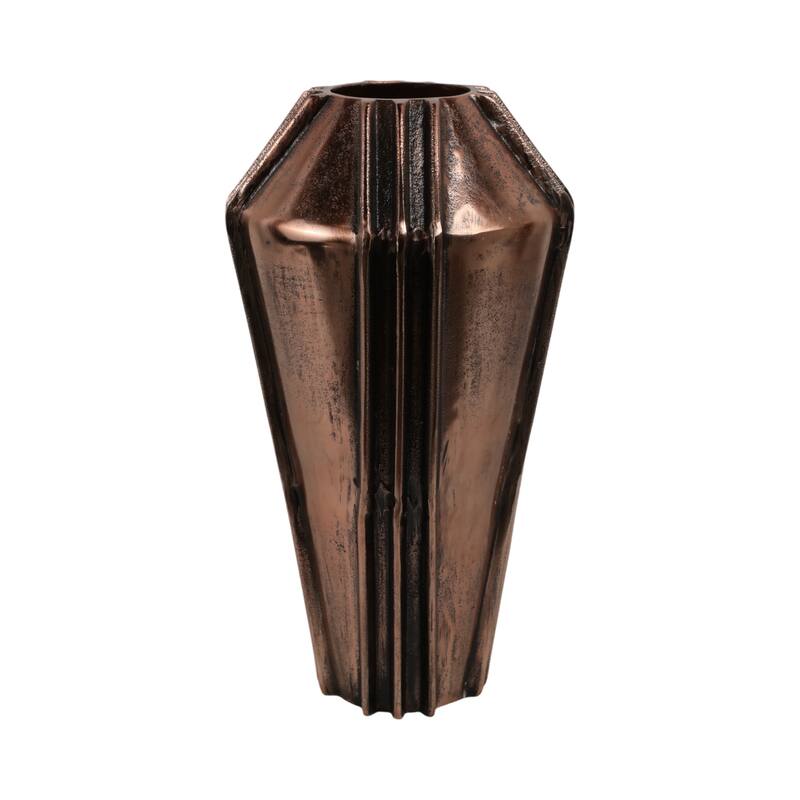 Metal Vase Decorative Accent Piece Modern Design for Home Office Decor