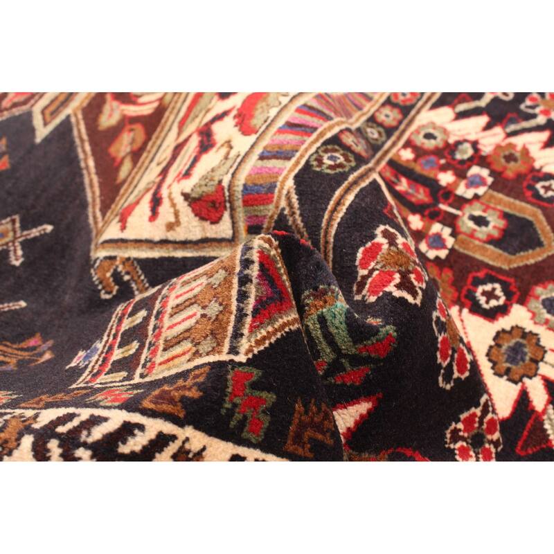 ECARPETGALLERY Hand-knotted Teimani Black Wool Rug - 3'1 x 4'5