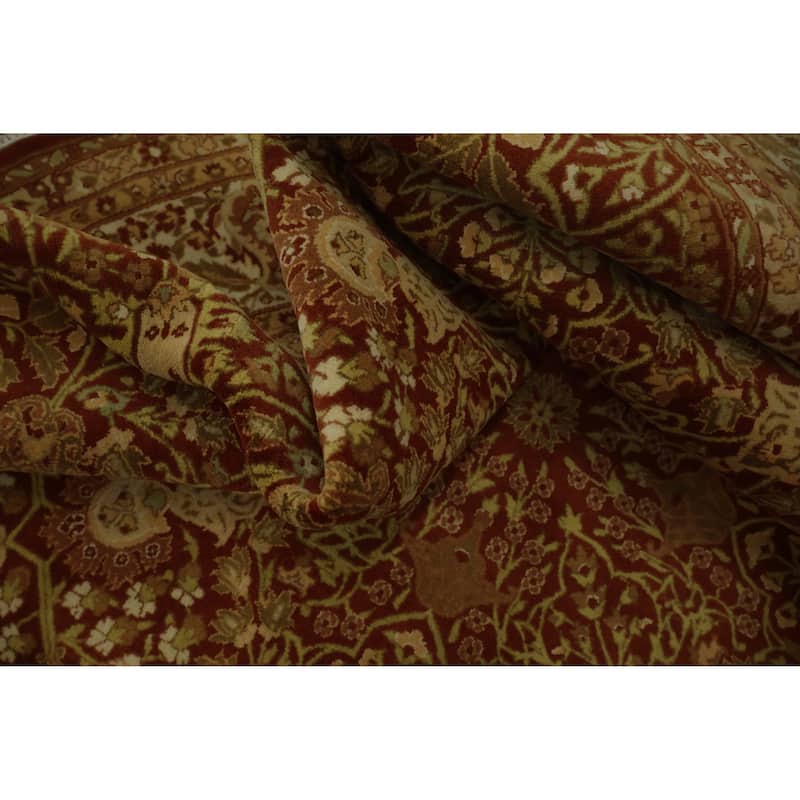 Hand Knotted Oriental 100% Wool Carpet Traditional Floral Oranges & Rust Ziegler Area Rug - 6' 0'' X 6' 1''