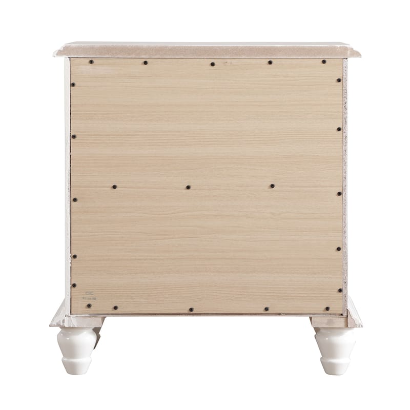 Rattan End table with drawer, Modern nightstand, side table for living room, bedroom,natural