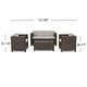 preview thumbnail 56 of 80, Puerta Outdoor 4-piece Patio Chat Set by Christopher Knight Home