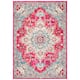 SAFAVIEH Madison Diederike Boho Medallion Distressed Rug - 2'2" x 4' - Fuchsia/Blue