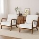 preview thumbnail 126 of 144, 25" W Mid Century Upholstered Wood Accent Chair with Pillow set of 2