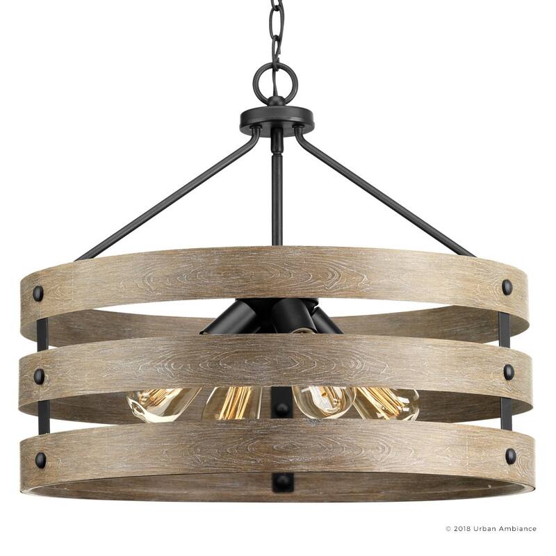 Luxury Rustic Modern Farmhouse Pendant Light by Urban Ambiance