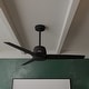 preview thumbnail 1 of 18, Hunter + Jasmine Roth 52" Malden Ceiling Fan and Handheld Remote - Contemporary, Modern - Designer! Matte Black