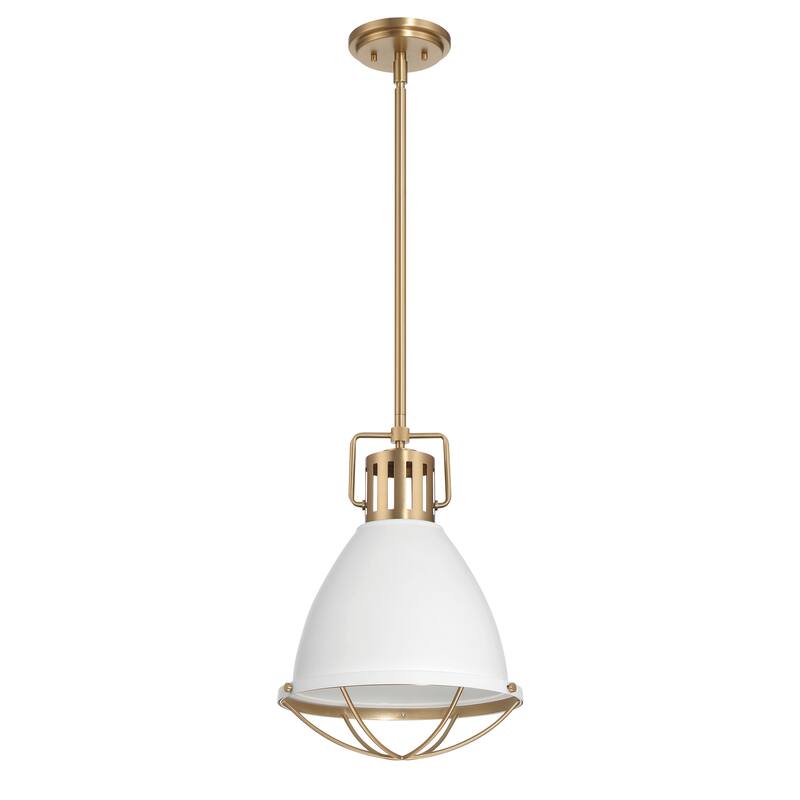 Kent Caged Metal Ceiling Light - 12.7"L x 12.7"W x 17.3"H - White