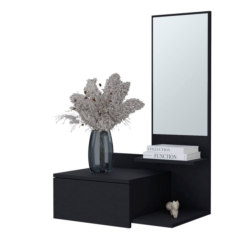 Elgin Floating Vanity with Included Mirror, White
