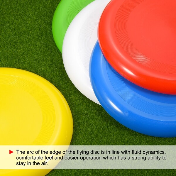 5Pcs 9 Inch Flying Disc Training Soft Flyer Disk Yellow Blue Green