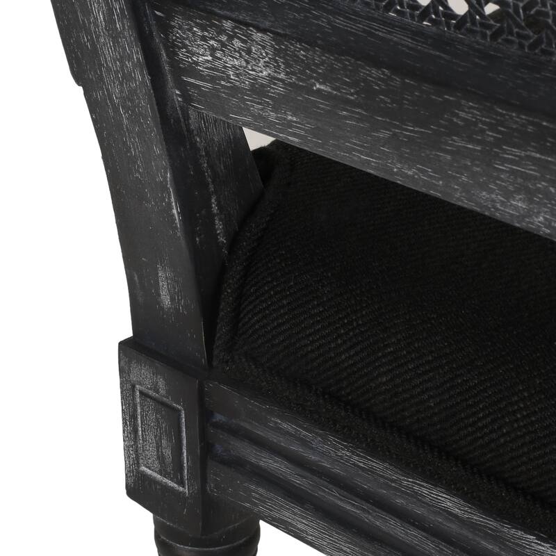 Regina French Country Wood and Cane Upholstered Dining Chairs by Christopher Knight Home
